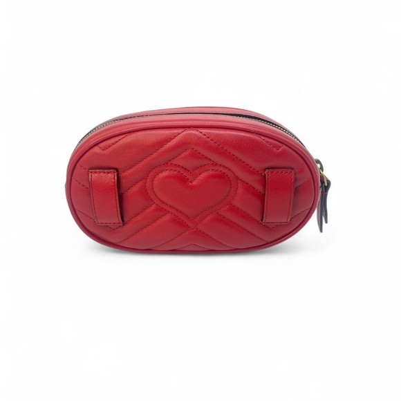 Gucci GG Marmont Matelassé Belt Bag Red - Picture 2 of 9